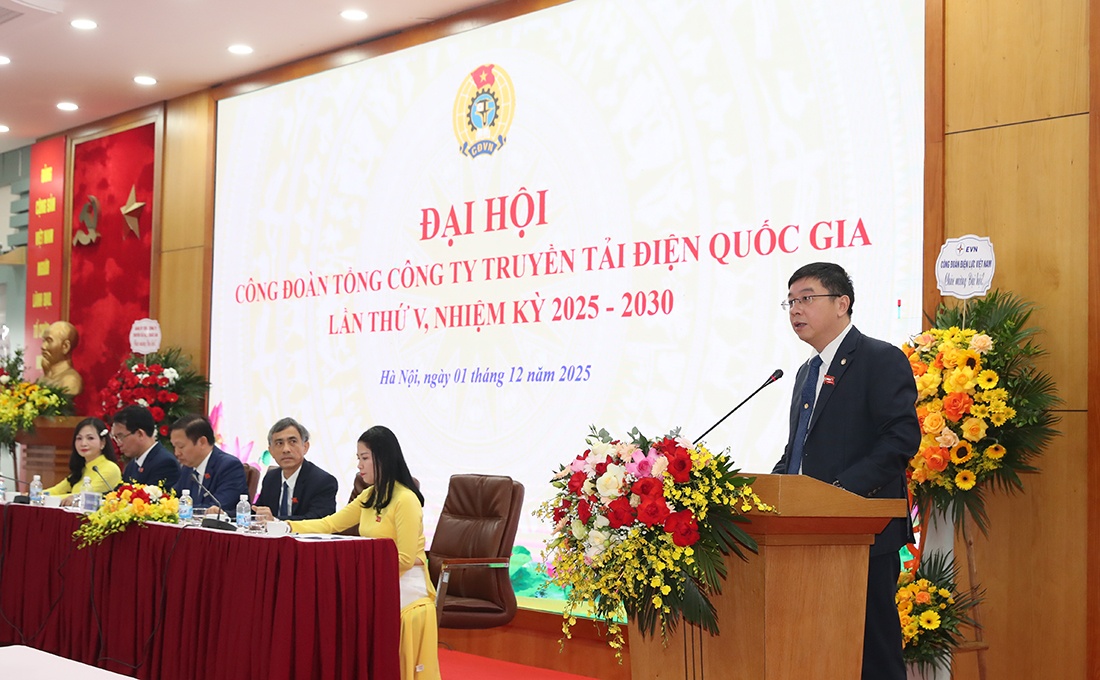 Đại hội Công đoàn EVNNPT lần thứ V, nhiệm kỳ 2025-2030 thành công tốt đẹp