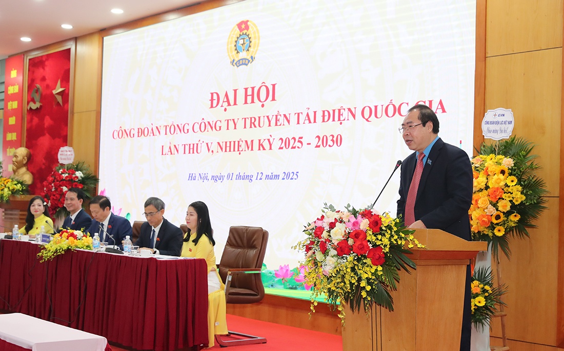 Đại hội Công đoàn EVNNPT lần thứ V, nhiệm kỳ 2025-2030 thành công tốt đẹp