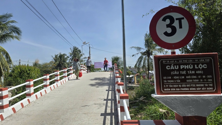 PTSC Marine tài trợ xây cầu giao thông nông thôn tại Cần Thơ