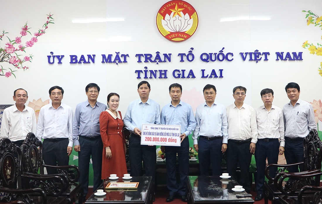 EVNNPT ủng hộ các tỉnh miền Trung, Tây Nguyên khắc phục thiệt hại do thiên tai