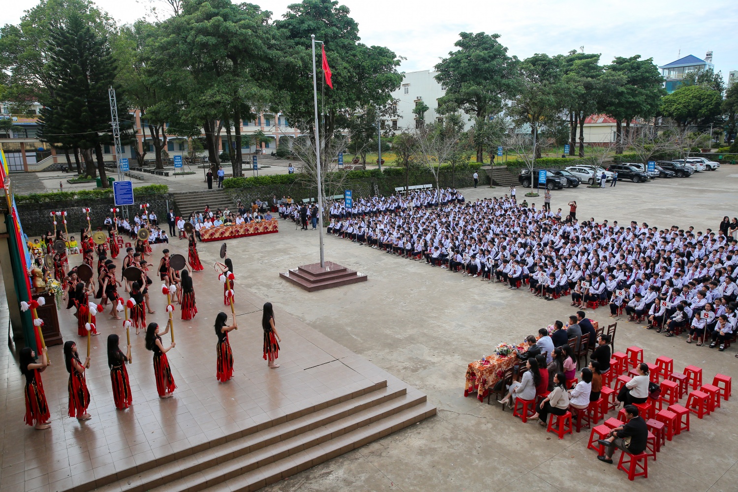 Toàn cảnh lễ khánh Thành phòng STEM tại trường THCS Nguyễn Du (tỉnh Gia Lai.