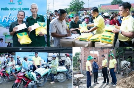 Phân bón Cà Mau hỗ trợ bà con Khánh Hòa khắc phục khó khăn sau mưa lũ