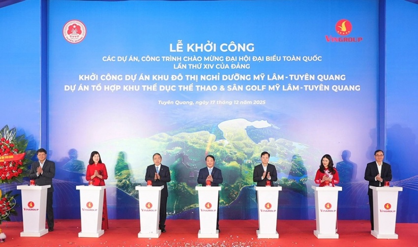 Vingroup khởi công đô thị nghỉ dưỡng suối khoáng và tổ hợp thể dục thể thao Mỹ Lâm – Tuyên Quang Vingroup khởi công đô thị nghỉ dưỡng suối khoáng và tổ hợp thể dục thể thao Mỹ Lâm - Tuyên Quang