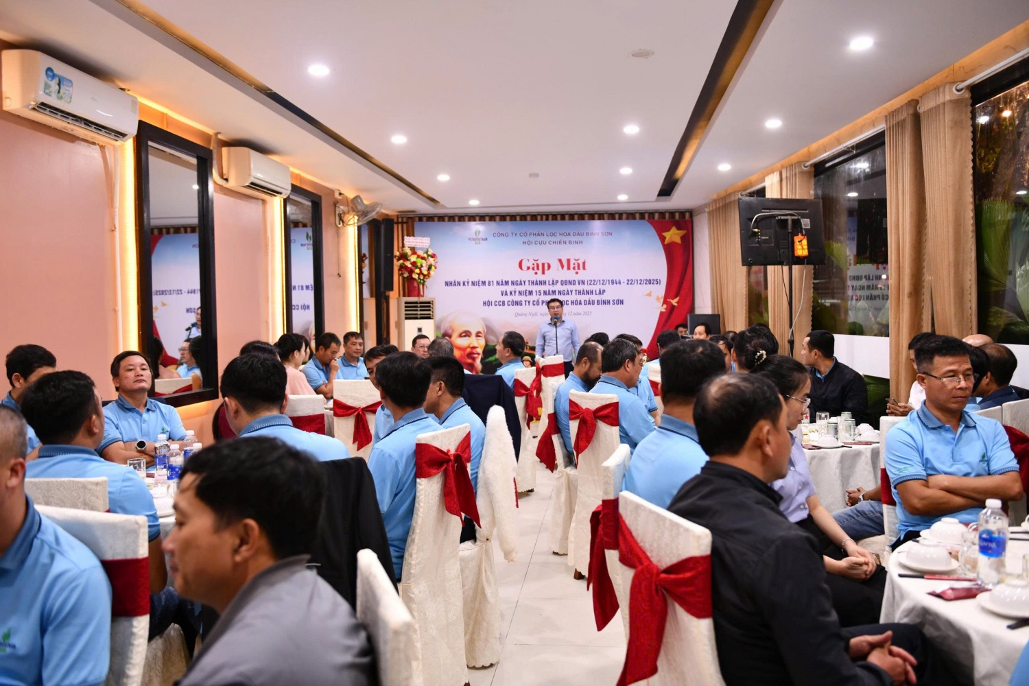 Toàn cảnh buổi gặp mặt truyền thống trong không khí trang trọng, ấm áp nghĩa tình đồng đội của Hội Cựu chiến binh BSR.