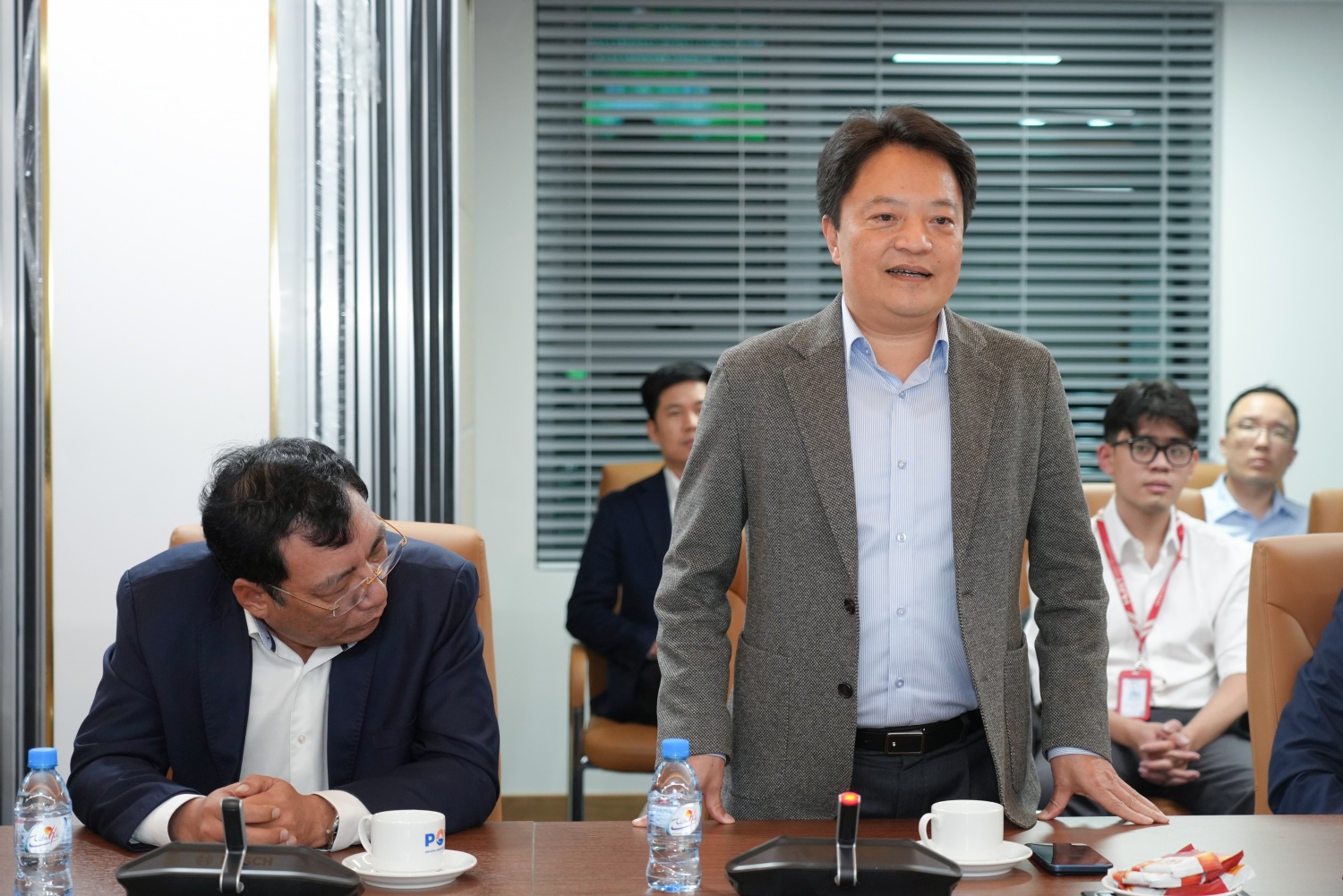 Ông Hoàng Văn Quang - Chủ tịch HĐTV PV Power phát biểu tại buổi ký kết Ông Hoàng Văn Quang - Chủ tịch HĐTV PV Power phát biểu tại buổi ký kết