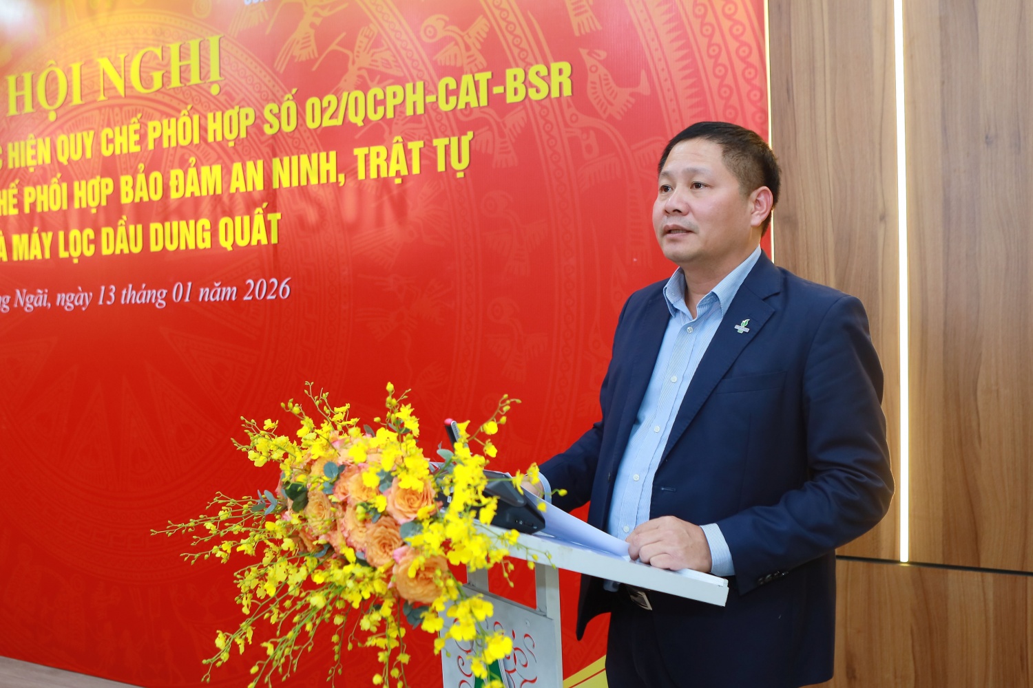 BSR và Công an tỉnh Quảng Ngãi tăng cường phối hợp bảo đảm an ninh, an toàn NMLD Dung Quất