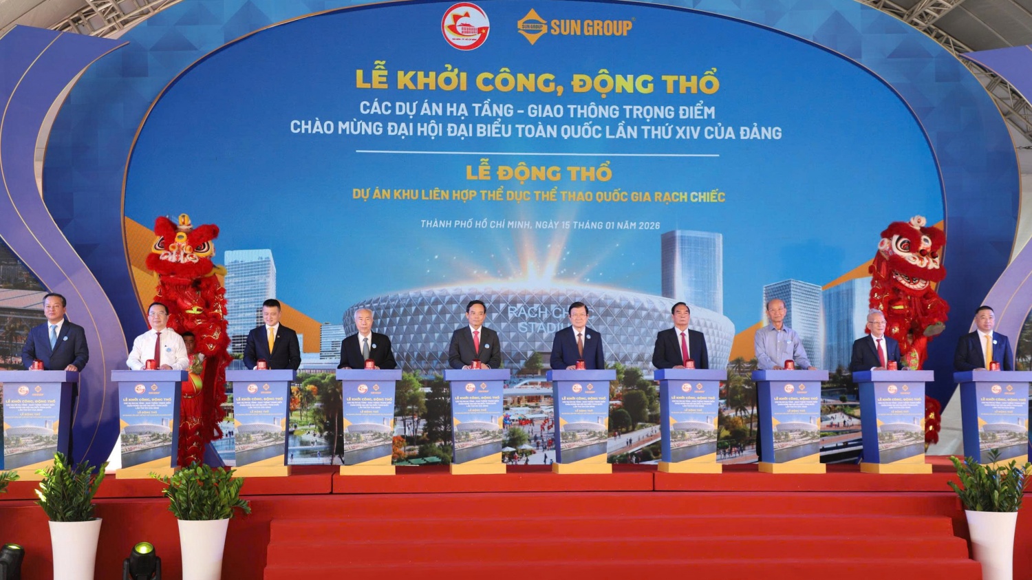 TP HCM khởi công 4 dự án hạ tầng   giao thông chào mừng Đại hội Đảng lần thứ XIV