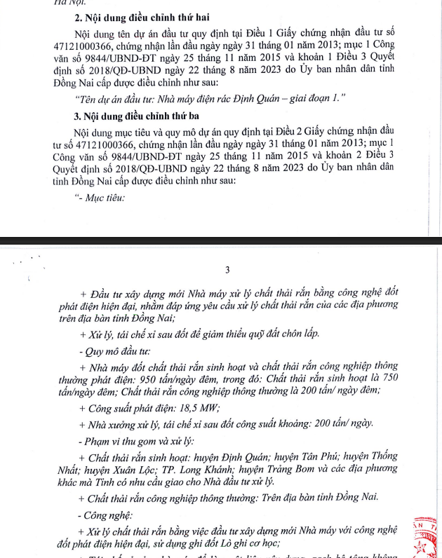Đồng Nai đầu tư 2.610 tỷ đồng xây dựng Nhà máy điện rác Định Quán