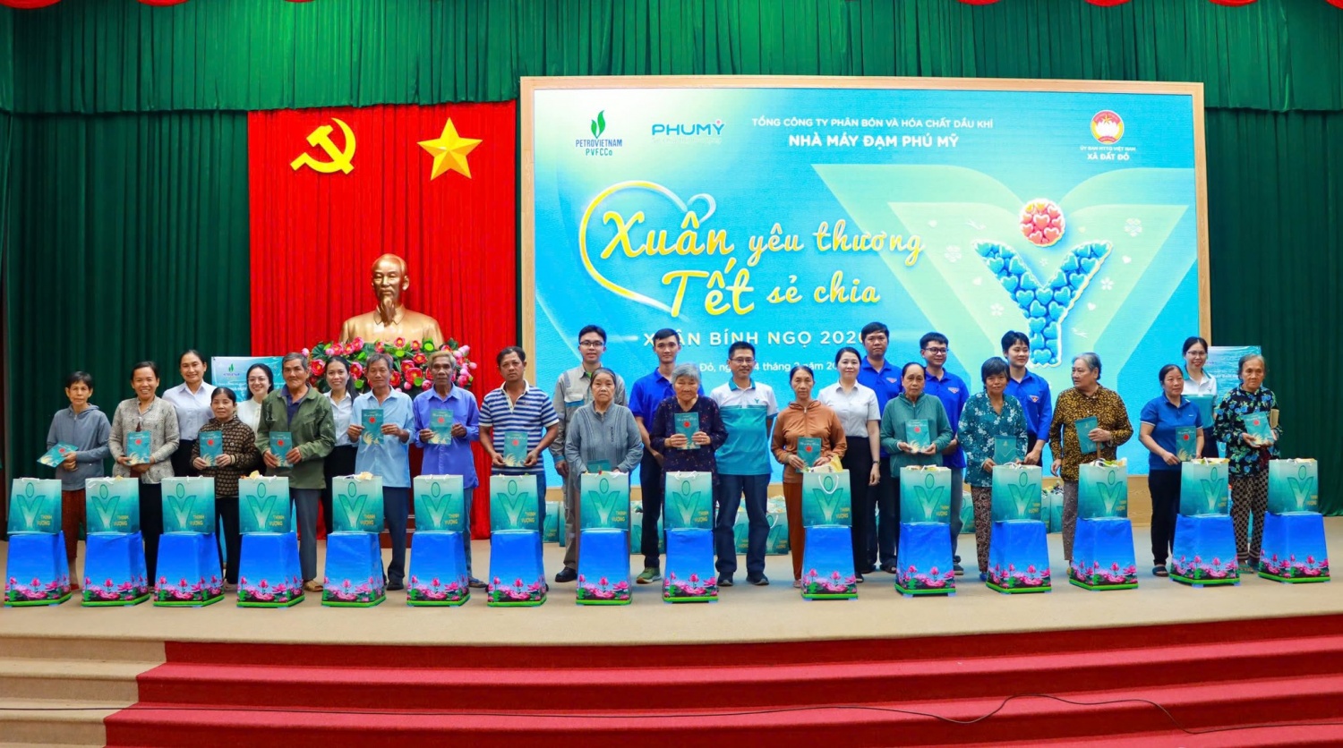 Hành trình “Xuân yêu thương – Tết sẻ chia” lan tỏa nghĩa tình Phú Mỹ