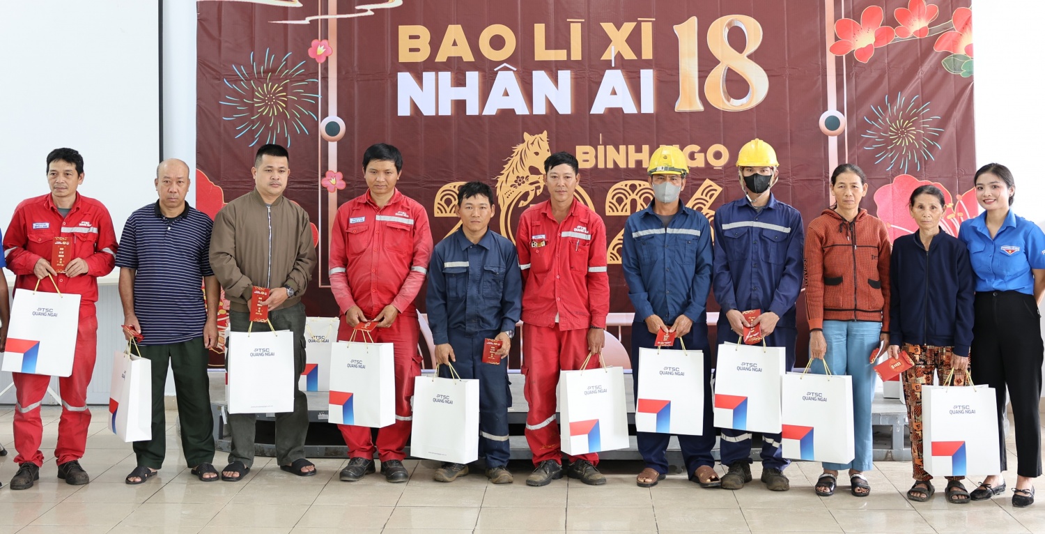 “Bao lì xì nhân ái” lần thứ 18 của PTSC Quảng Ngãi - Tiếp nối hành trình sẻ chia