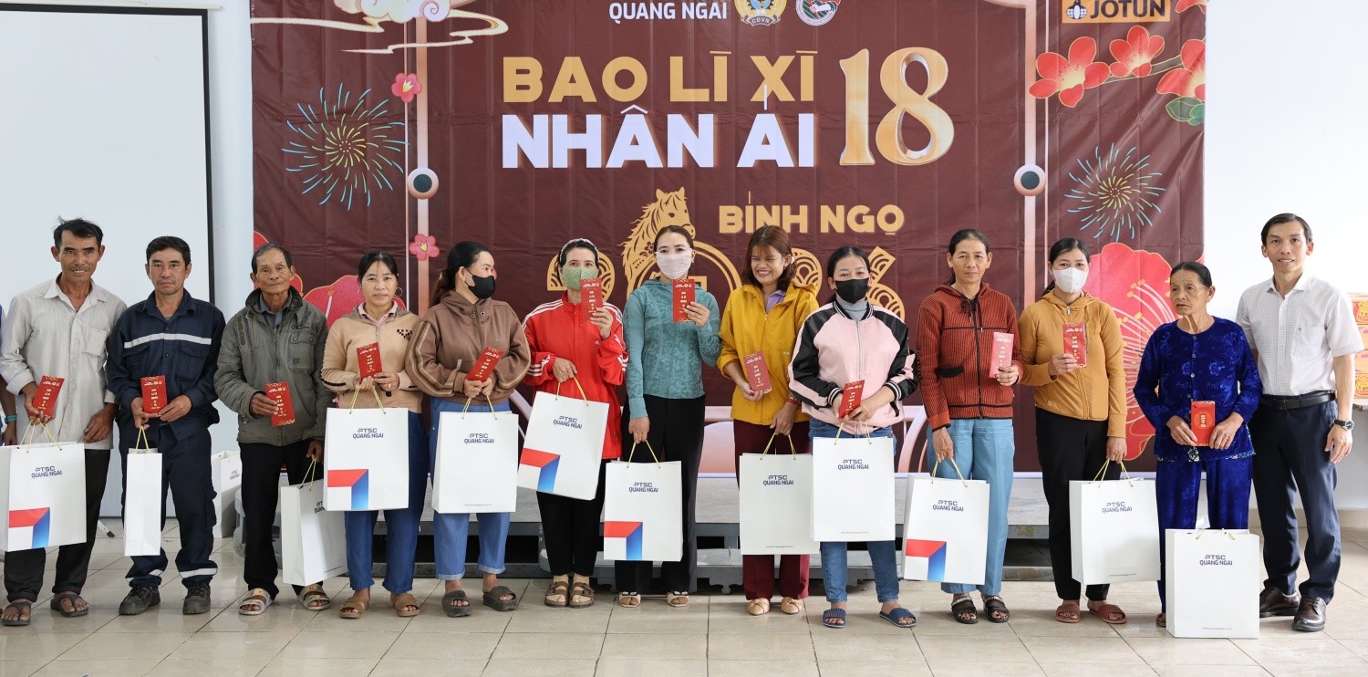 “Bao lì xì nhân ái” lần thứ 18 của PTSC Quảng Ngãi - Tiếp nối hành trình sẻ chia