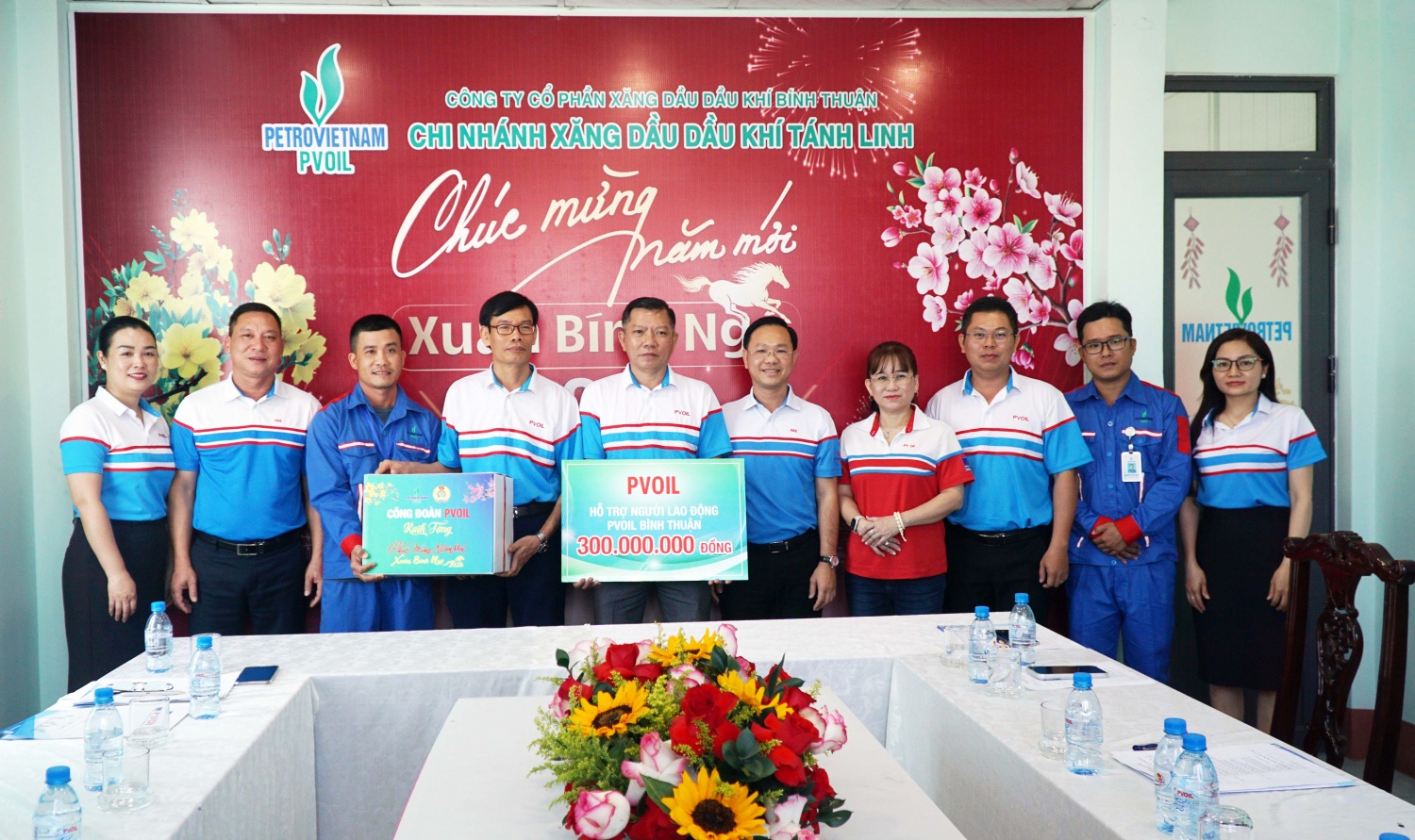 Công đoàn PVOIL thăm, tặng quà Tết cho người lao động PVOIL Phú Yên, PVOIL Bình Thuận