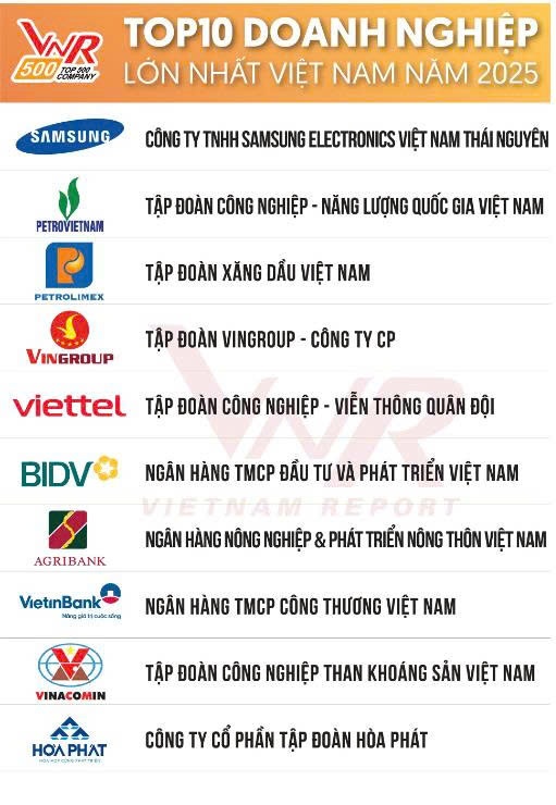 Agribank - TOP10 Doanh nghiệp lớn nhất Việt Nam năm 2025 Agribank - TOP10 Doanh nghiệp lớn nhất Việt Nam năm 2025