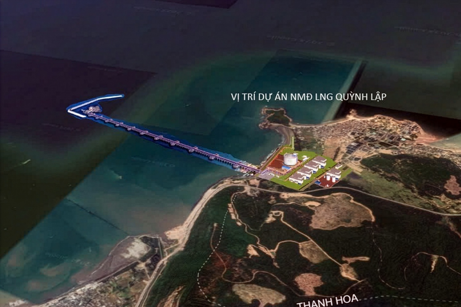 Phối cảnh tổng thể dự án Nhà máy điện LNG Quỳnh Lập