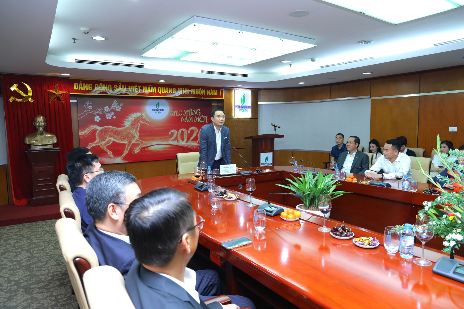 Chủ tịch HĐTV Petrovietnam Lê Ngọc Sơn đến thăm và chúc Tết các đơn vị thành viên đầu Xuân Bính Ngọ 2026 tại Hà Nội