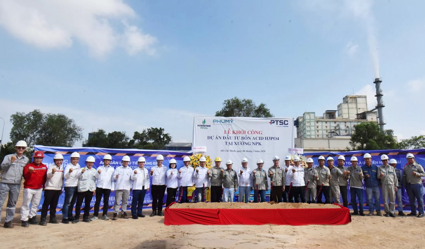 PVFCCo – Phu My breaks ground on phosphoric acid ($H_3PO_4$) storage tank project