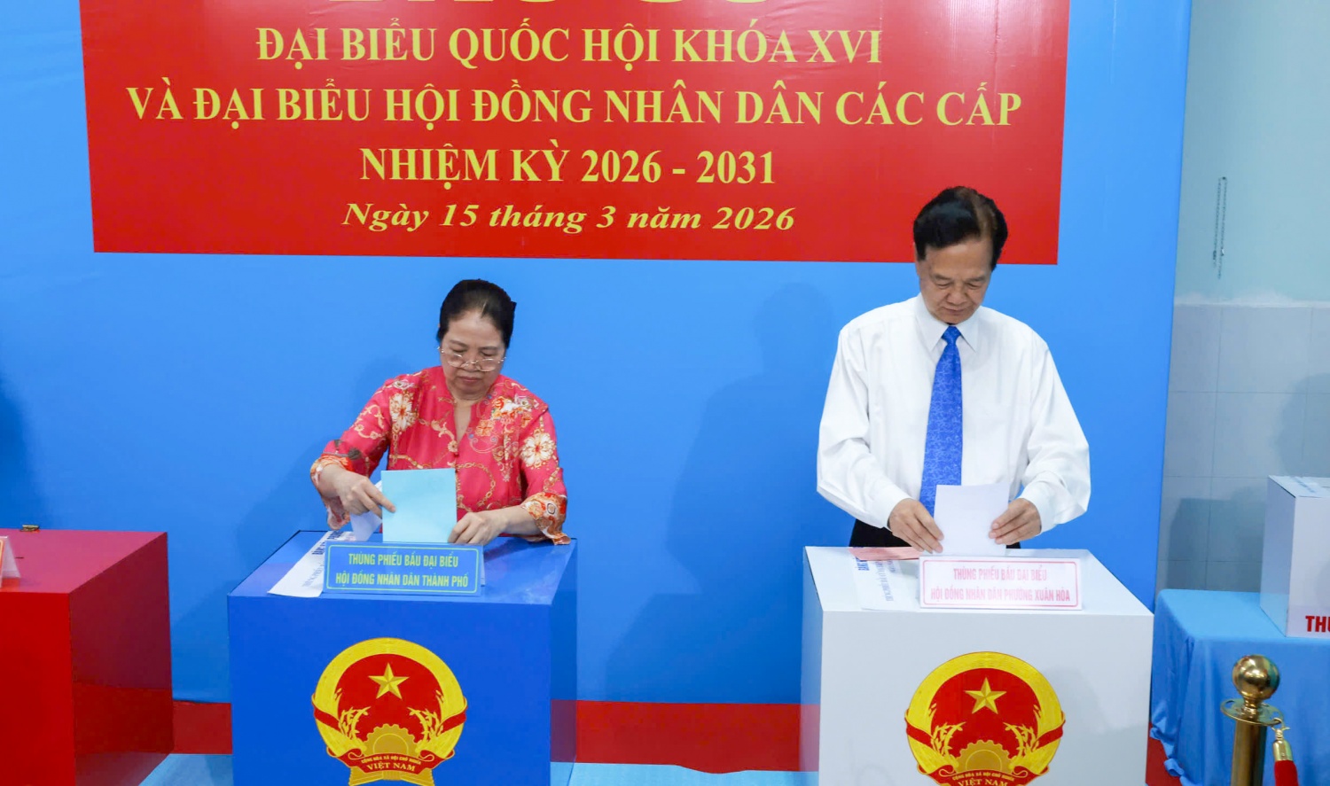 [Chùm ảnh] Hơn 9,6 triệu cử tri TP HCM đồng loạt đi bầu cử