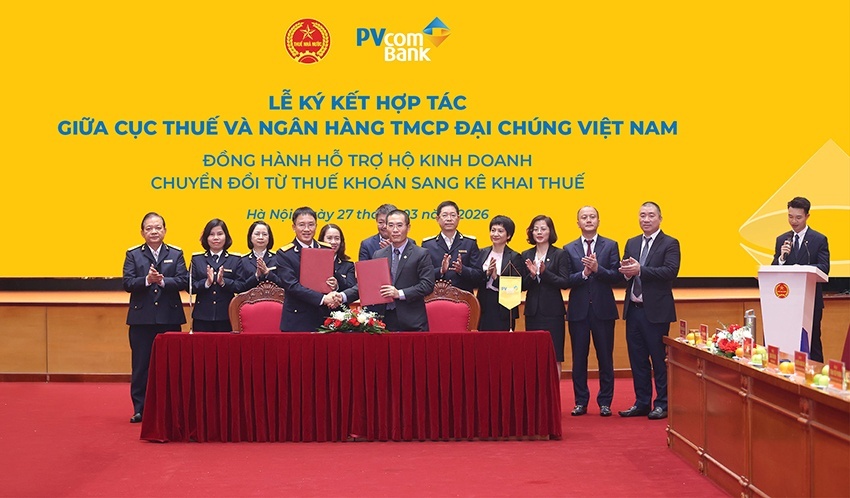 PVcomBank hợp tác với Cục Thuế hỗ trợ hộ kinh doanh kê khai thuế