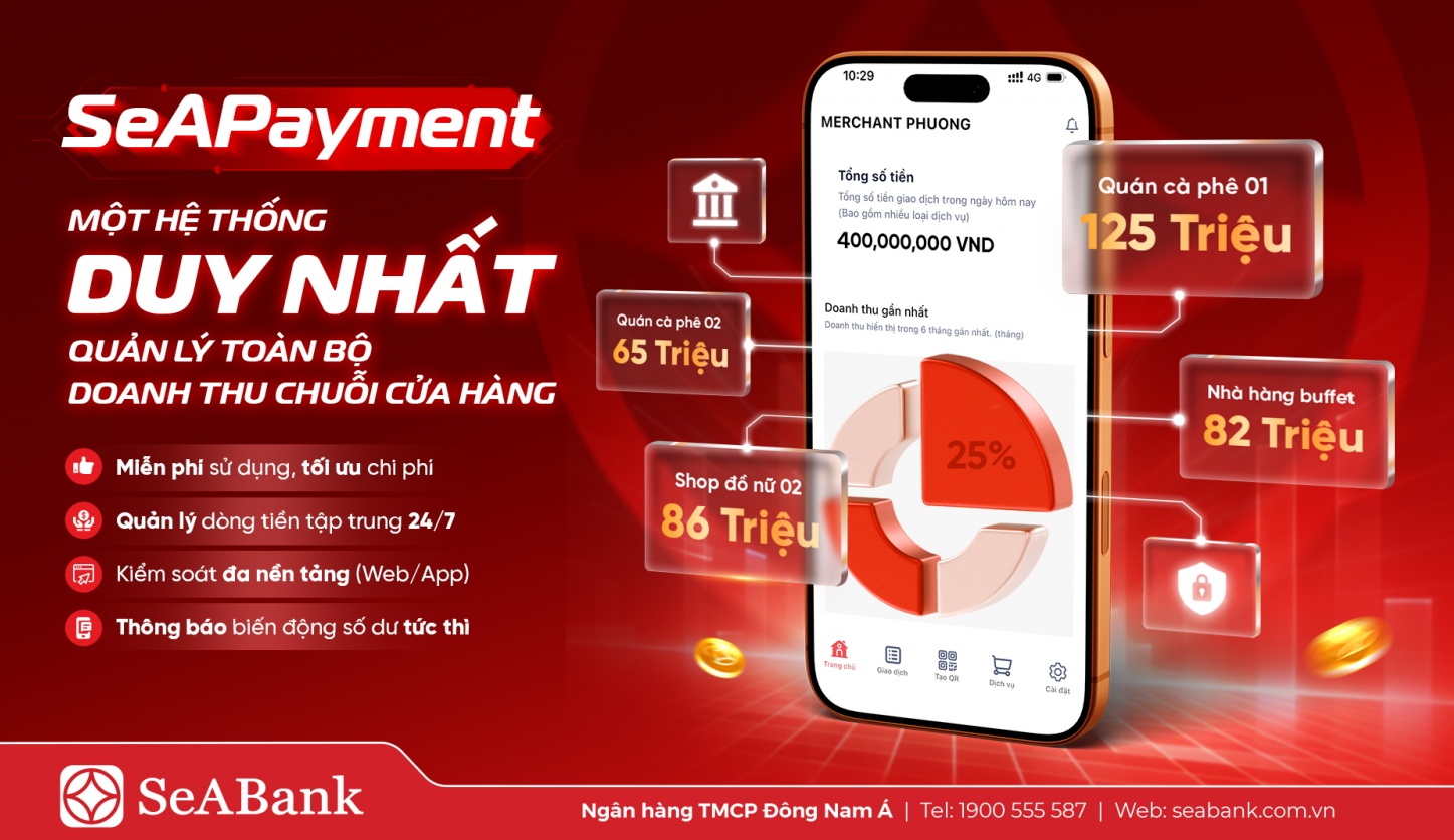 SeABank ra mắt SeAPayment - Nền tảng quản lý thanh toán giúp chủ shop kiểm soát dòng tiền theo thời gian thực