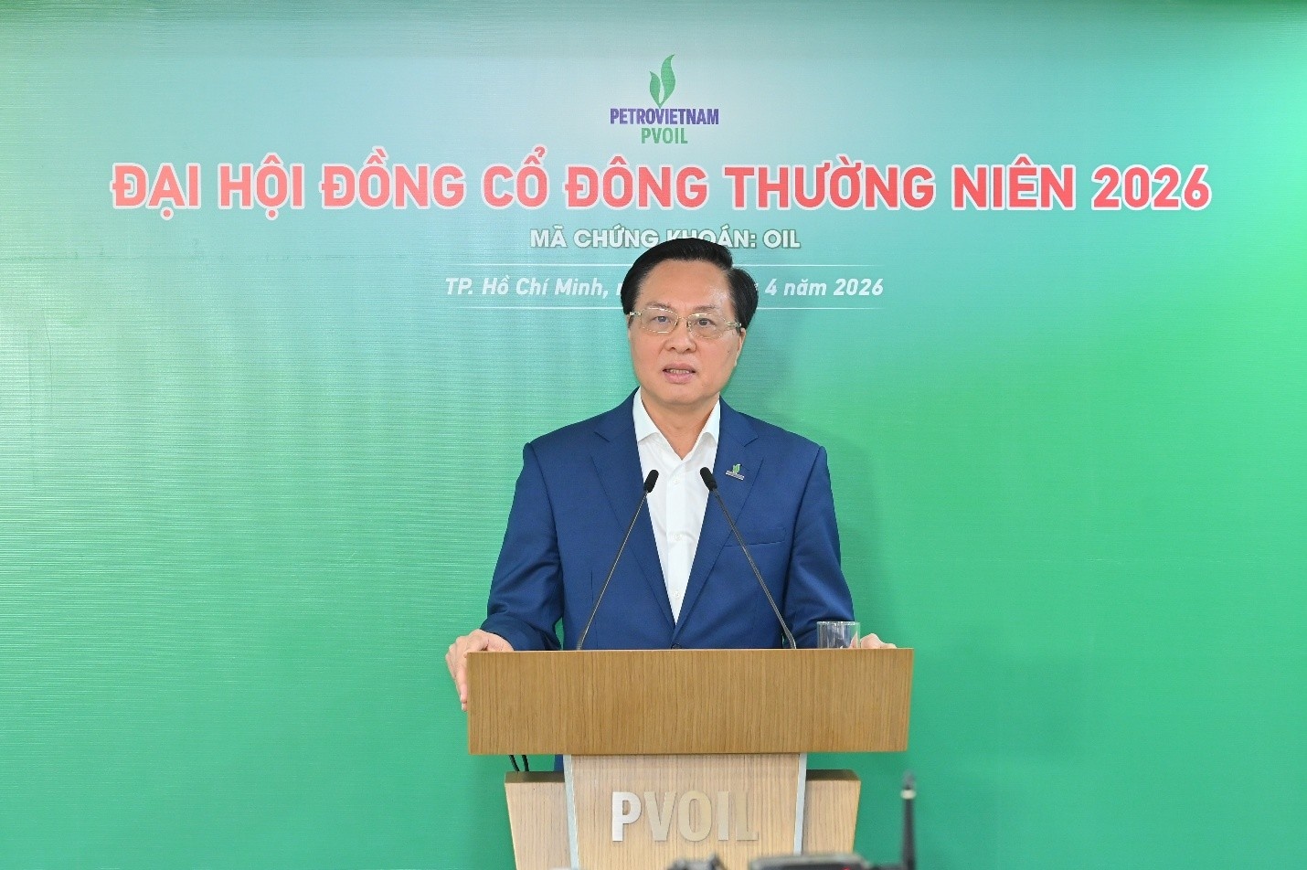 Ông Bùi Minh Tiến – Thành viên HĐTV Tập đoàn phát biểu tại Đại hội.