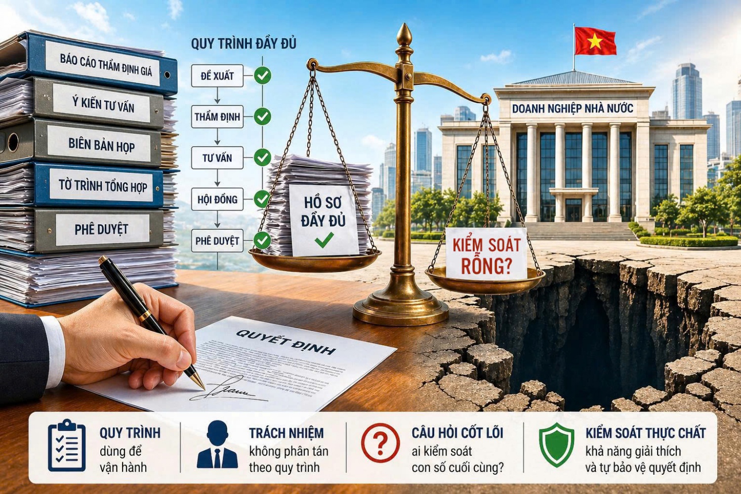 Quản lý vốn nhà nước: Quy trình đầy đủ, kiểm soát vẫn có thể rỗng Quản lý vốn nhà nước: Quy trình đầy đủ, kiểm soát vẫn có thể rỗng