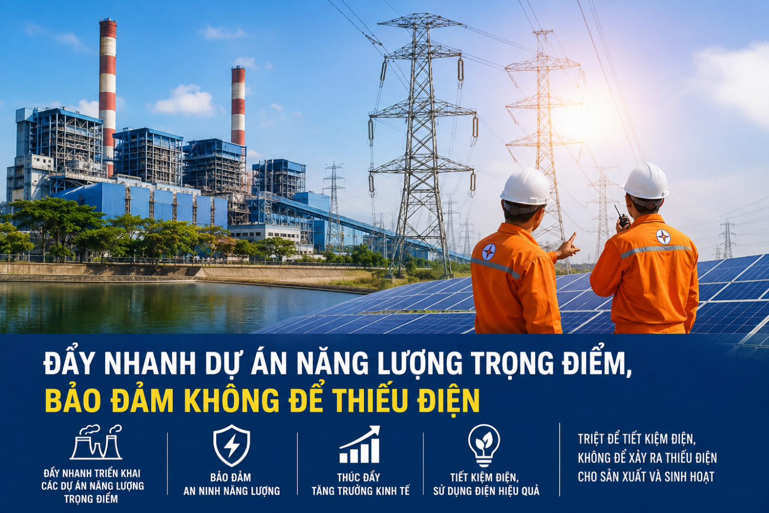 Đẩy nhanh dự án năng lượng trọng điểm, bảo đảm không để thiếu điện Đẩy nhanh dự án năng lượng trọng điểm, bảo đảm không để thiếu điện