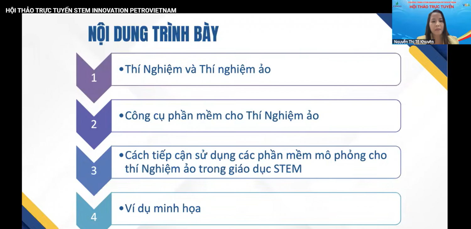 Petrovietnam lan tỏa đổi mới sáng tạo qua tập huấn thí nghiệm ảo trong giáo dục STEM Petrovietnam lan tỏa đổi mới sáng tạo qua tập huấn thí nghiệm ảo trong giáo dục STEM