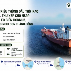 Gần 2 triệu thùng dầu thô Basrah (Iraq) cập cảng Nghi Sơn