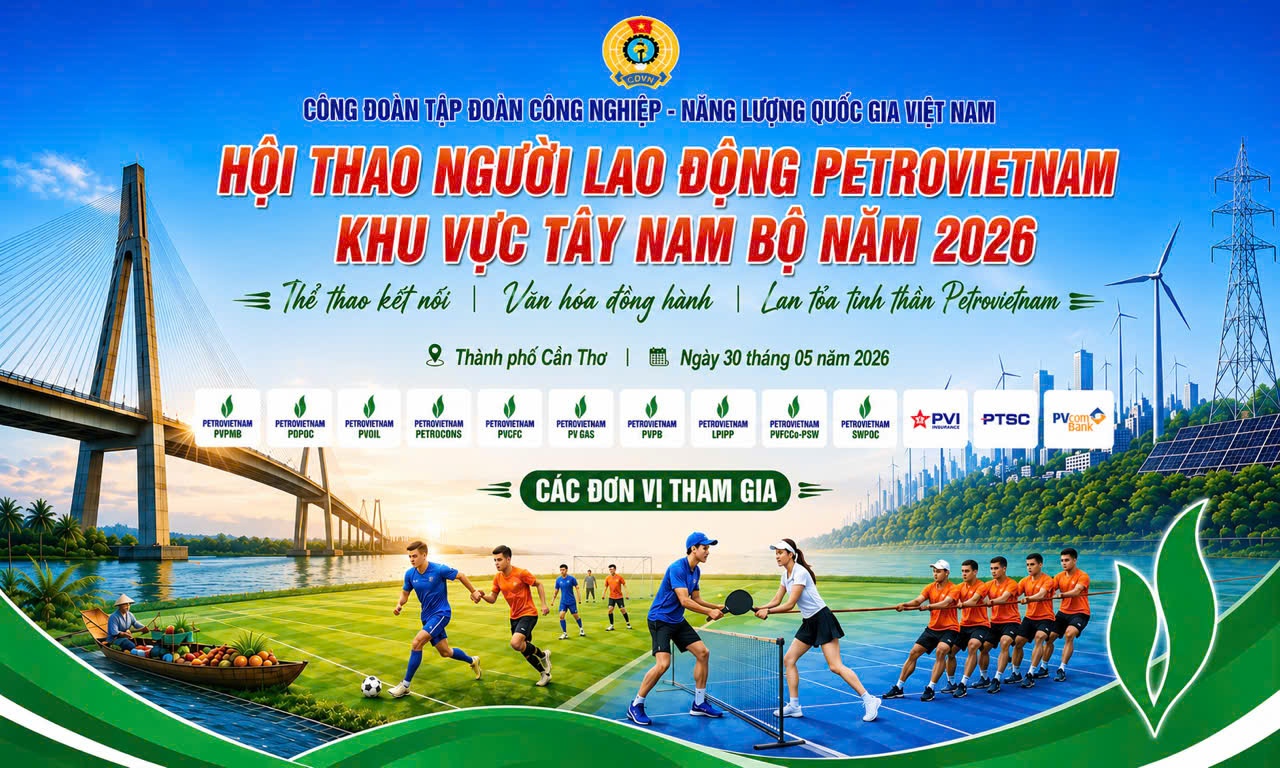 PVCFC ghi dấu ấn tại Hội thao Người lao động Petrovietnam khu vực Tây Nam Bộ năm 2026