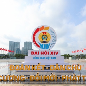 [Chùm ảnh] Công tác chuẩn bị cho Đại hội Công đoàn Việt Nam lần thứ XIV đã sẵn sàng