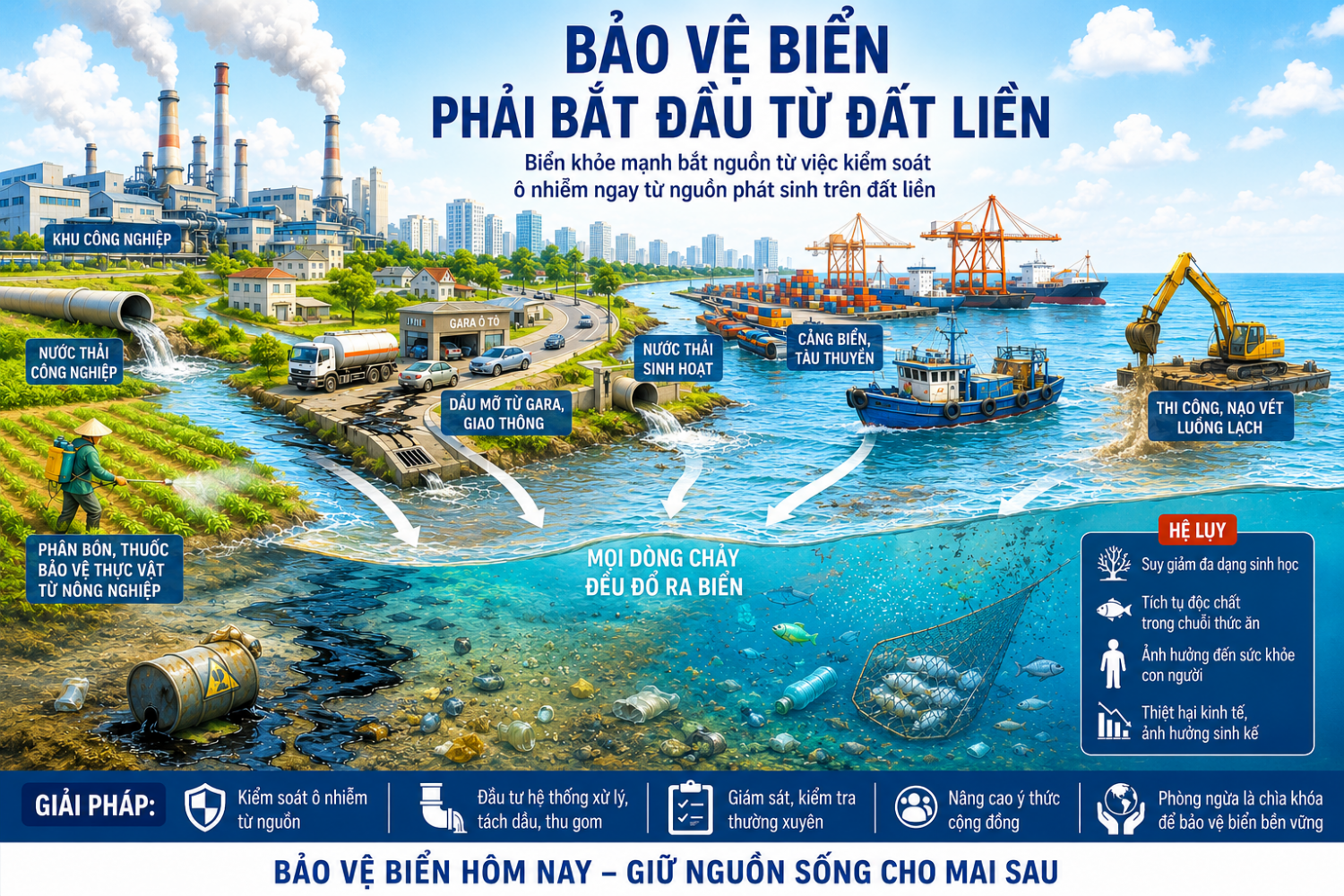 Bảo vệ biển phải bắt đầu từ đất liền Bảo vệ biển phải bắt đầu từ đất liền