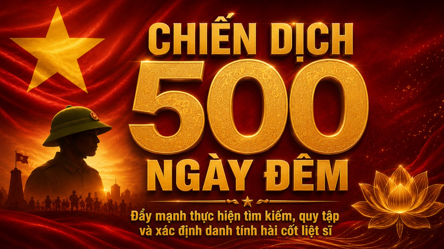 [Infographic] Chiến dịch 500 ngày đêm đẩy mạnh tìm kiếm, quy tập và xác định danh tính hài cốt liệt sĩ