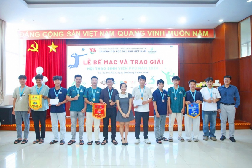 Bế mạc Hội thao Sinh viên PVU 2026: Lan tỏa tinh thần “Khỏe để học tập, lao động và cống hiến”