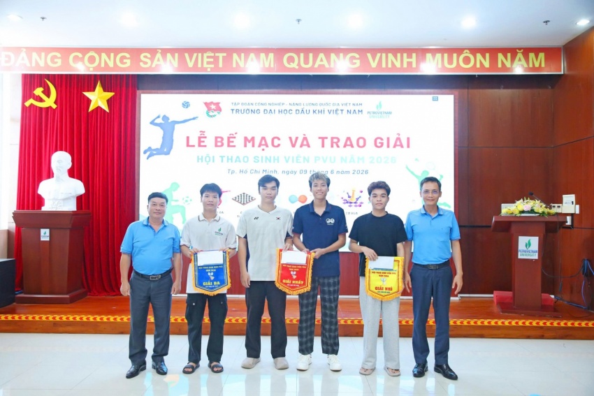 Bế mạc Hội thao Sinh viên PVU 2026: Lan tỏa tinh thần “Khỏe để học tập, lao động và cống hiến”