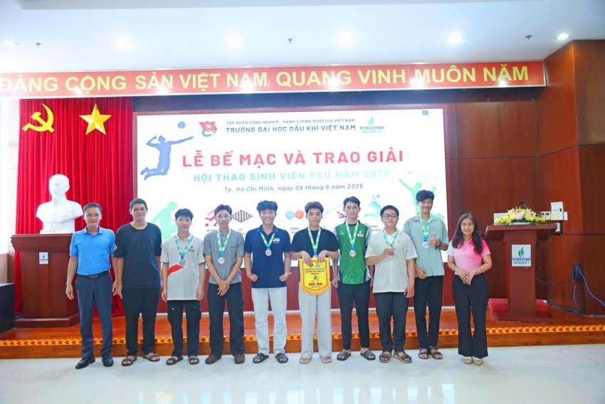Bế mạc Hội thao Sinh viên PVU 2026: Lan tỏa tinh thần “Khỏe để học tập, lao động và cống hiến”
