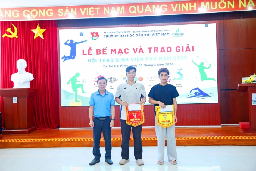 Bế mạc Hội thao Sinh viên PVU 2026: Lan tỏa tinh thần “Khỏe để học tập, lao động và cống hiến”
