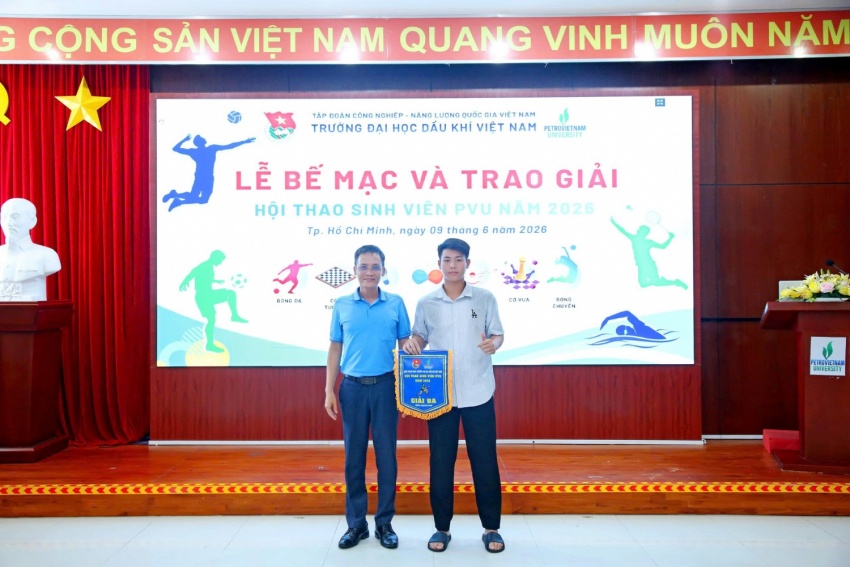 Bế mạc Hội thao Sinh viên PVU 2026: Lan tỏa tinh thần “Khỏe để học tập, lao động và cống hiến”