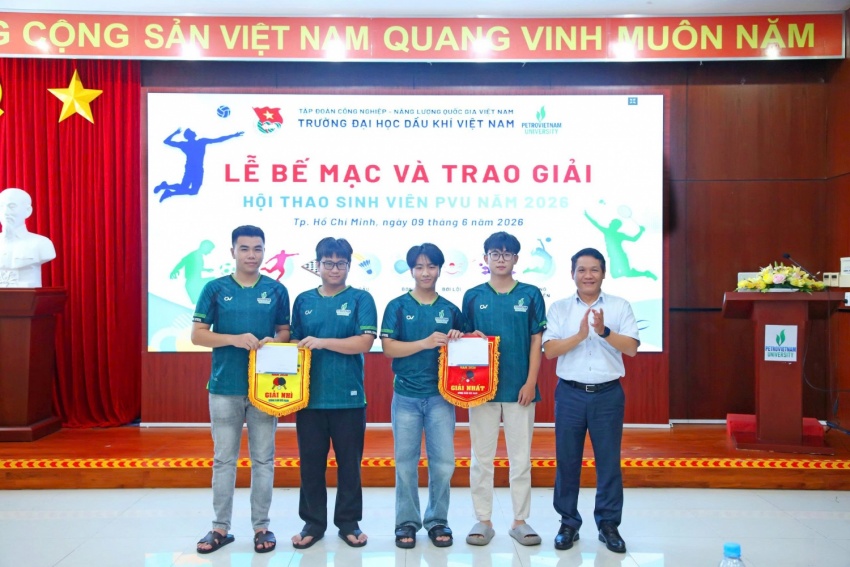 Bế mạc Hội thao Sinh viên PVU 2026: Lan tỏa tinh thần “Khỏe để học tập, lao động và cống hiến”