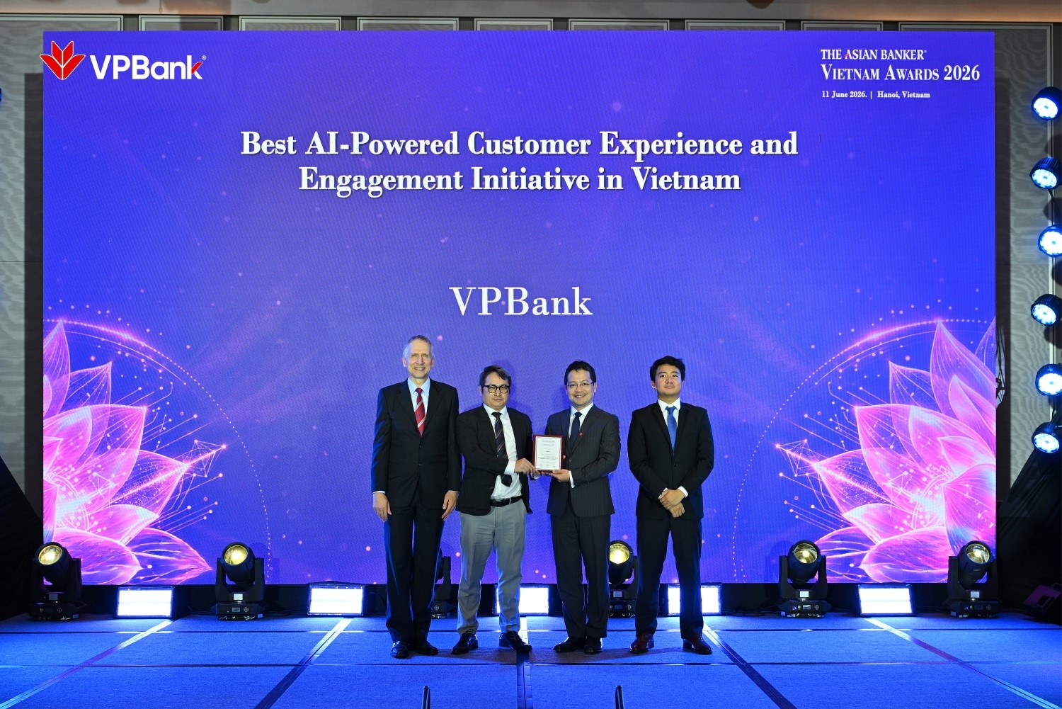 VPBank nhận 3 giải thưởng ngành ngân hàng tại giải thưởng The Asian Banker