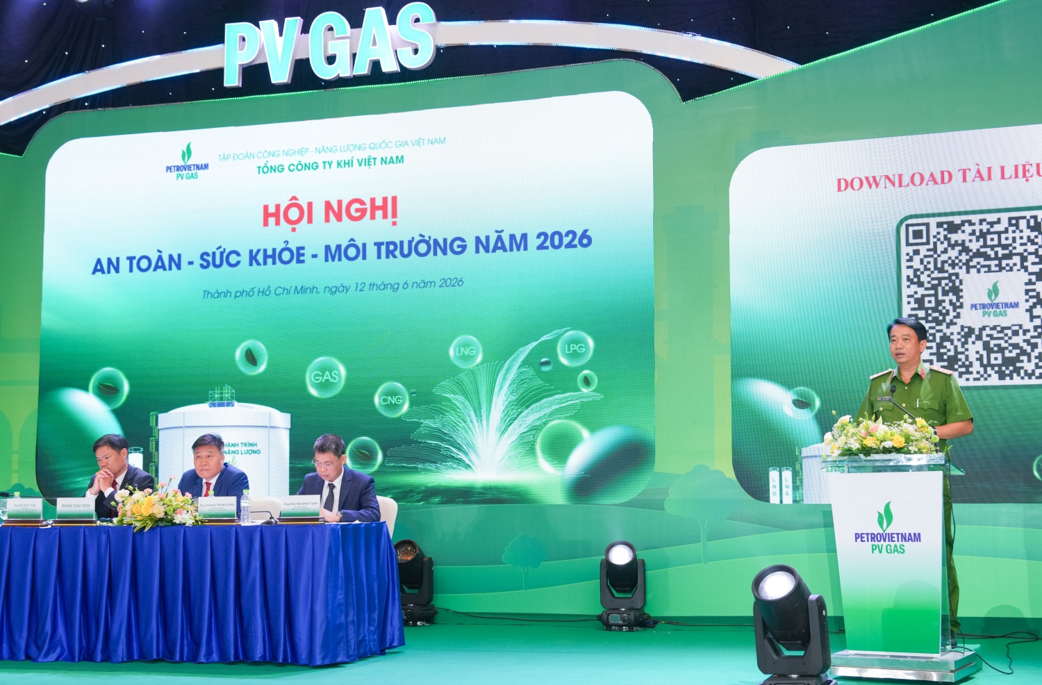 Đại tá Nguyễn Thanh Điệp – Phó Cục trưởng Cục Cảnh sát PCCC&CNCH đánh giá cao những kết quả của PV GAS trong công tác an toàn