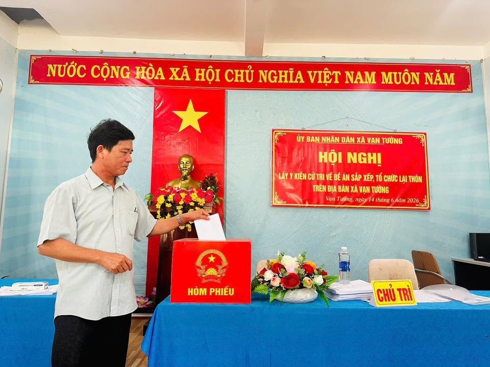 Quảng Ngãi lấy ý kiến cử tri về việc sắp xếp lại hệ thống thôn, tổ dân phố