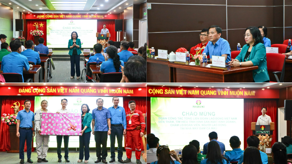 Tổng Liên đoàn Lao động Việt Nam đánh giá cao mô hình phát triển hài hòa giữa công nghệ và con người tại PVCFC Tổng Liên đoàn Lao động Việt Nam đánh giá cao mô hình phát triển hài hòa giữa công nghệ và con người tại PVCFC