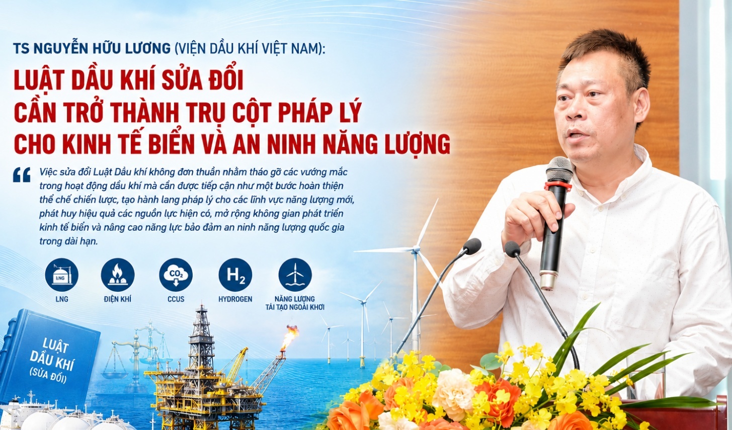 Luật Dầu khí (sửa đổi) phải là trụ cột pháp lý cho kinh tế biển và an ninh năng lượng