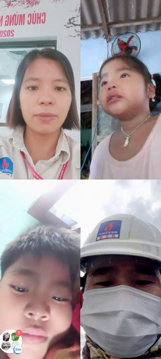 Gia đình anh Trần Quang Lưu, chị Võ Thị Thạo gọi điện hỏi han, chia sẻ cùng các con khi thực hiện 3 tại chỗ trong đợt dịch Covid-19. Gia đình anh Trần Quang Lưu, chị Võ Thị Thạo gọi điện hỏi han, chia sẻ cùng các con khi thực hiện 3 tại chỗ trong đợt dịch Covid-19.