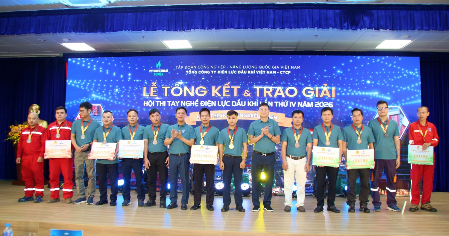 PV Power bế mạc Hội thi tay nghề Điện lực Dầu khí lần thứ IV năm 2026 PV Power bế mạc Hội thi tay nghề Điện lực Dầu khí lần thứ IV, năm 2026