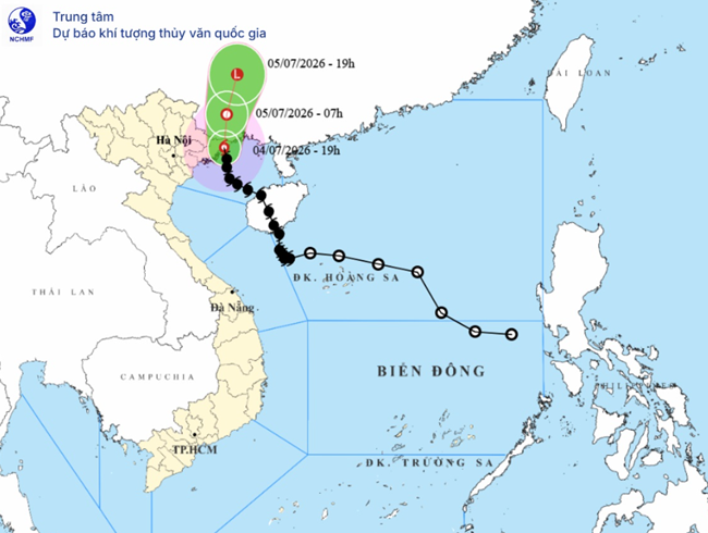 Bắc Bộ mưa to do hoàn lưu bão số 1