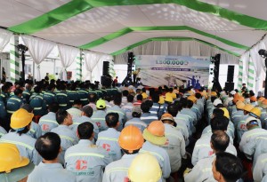 Hợp đồng EPC bờ Dự án đường ống khí Lô B - Ô Môn đạt mốc 1,5 triệu giờ làm việc an toàn