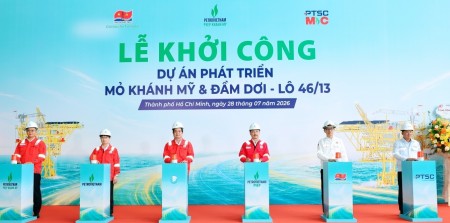 Khởi công dự án Phát triển Mỏ Khánh Mỹ và Đầm Dơi, Lô 46/13