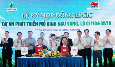 PVEP-HCM và Vietsovpetro ký kết hợp đồng EPCIC Dự án phát triển mỏ Kình Ngư Vàng (Lô 01/10&02/10)