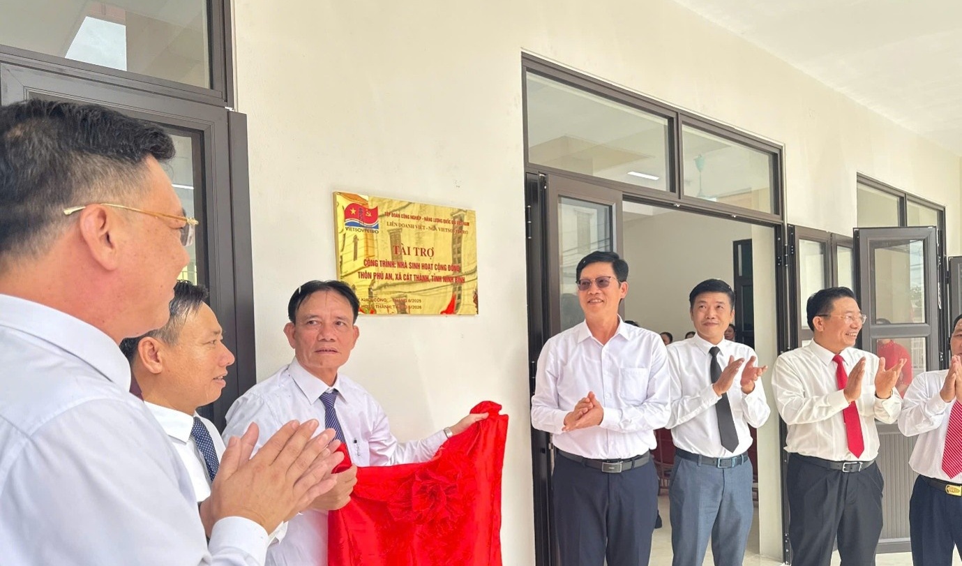 Vietsovpetro khánh thành Nhà sinh hoạt cộng đồng tại Cát Thành - Ninh Bình